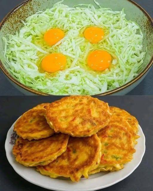 Savory Cabbage & Egg Pancakes