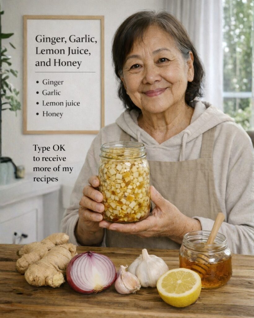 🌿 Ginger, Onion, Garlic, Lemon & Honey Mix: A Simple Daily Wellness Ritual